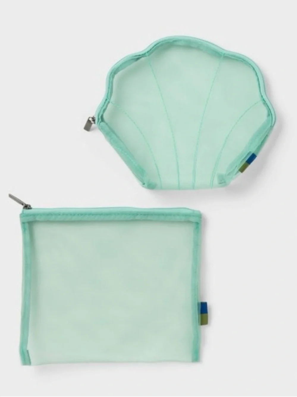 Open Story Mesh Shell Pouch Set - Mint - Picture 4 of 4